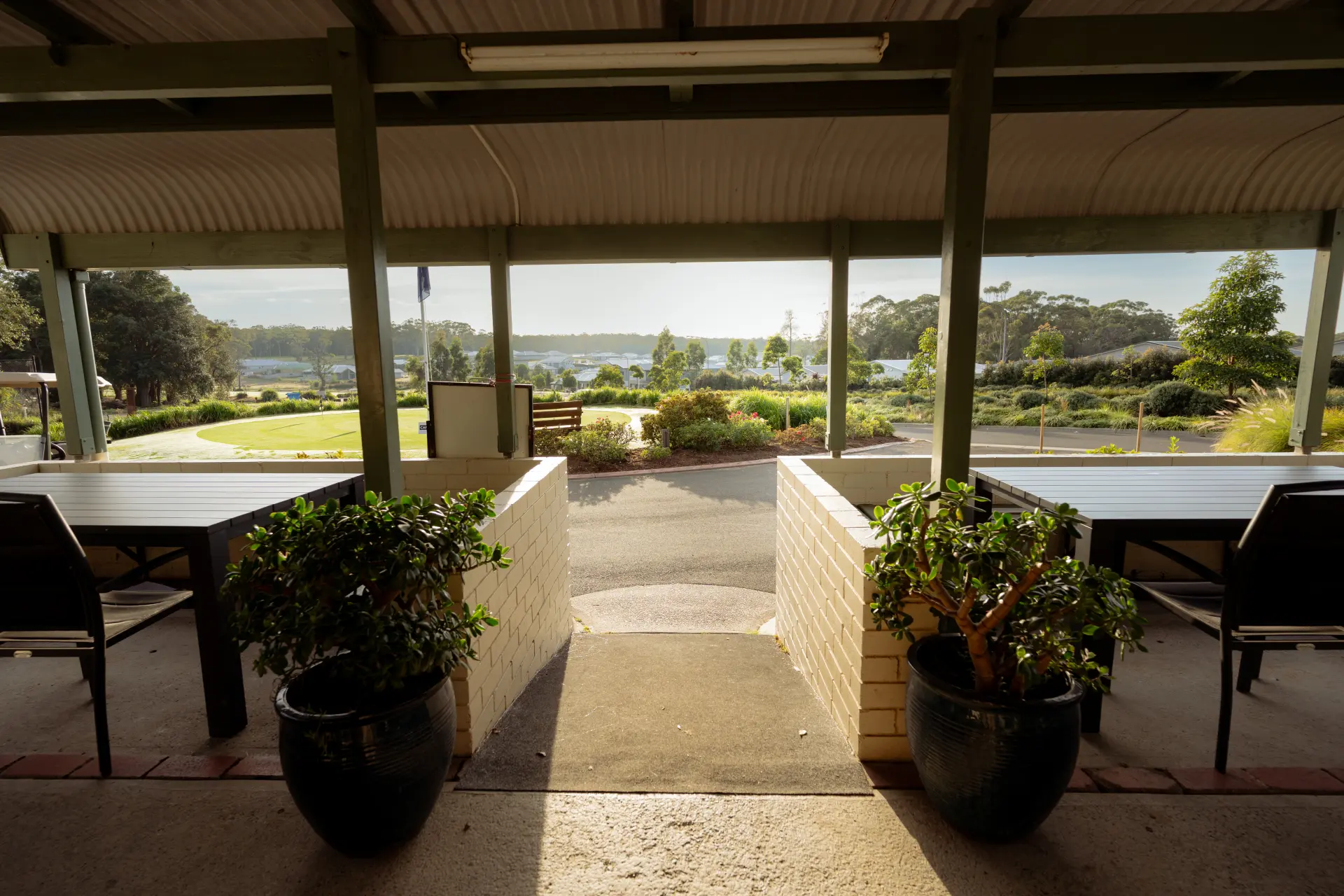 Tables set for a function at the Sussex Inlet Golf Club clubhouse